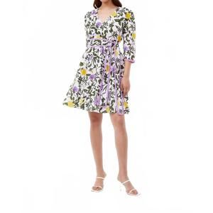 NEW BEYOND BY VERA heidi mini dress in tuscan gardens iris